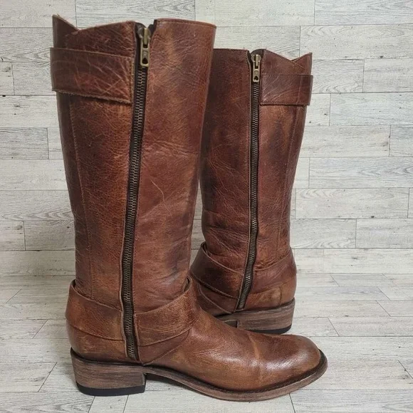 Women’s Old Gringo Palau Western Brown Leather Harness Campus Boots Size 8.5 B - Picture 6 of 12